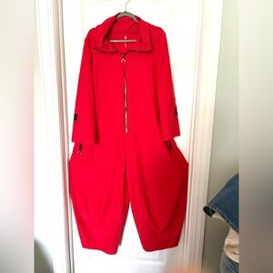 IC COLLECTION Vibrant Red Jumpsuit